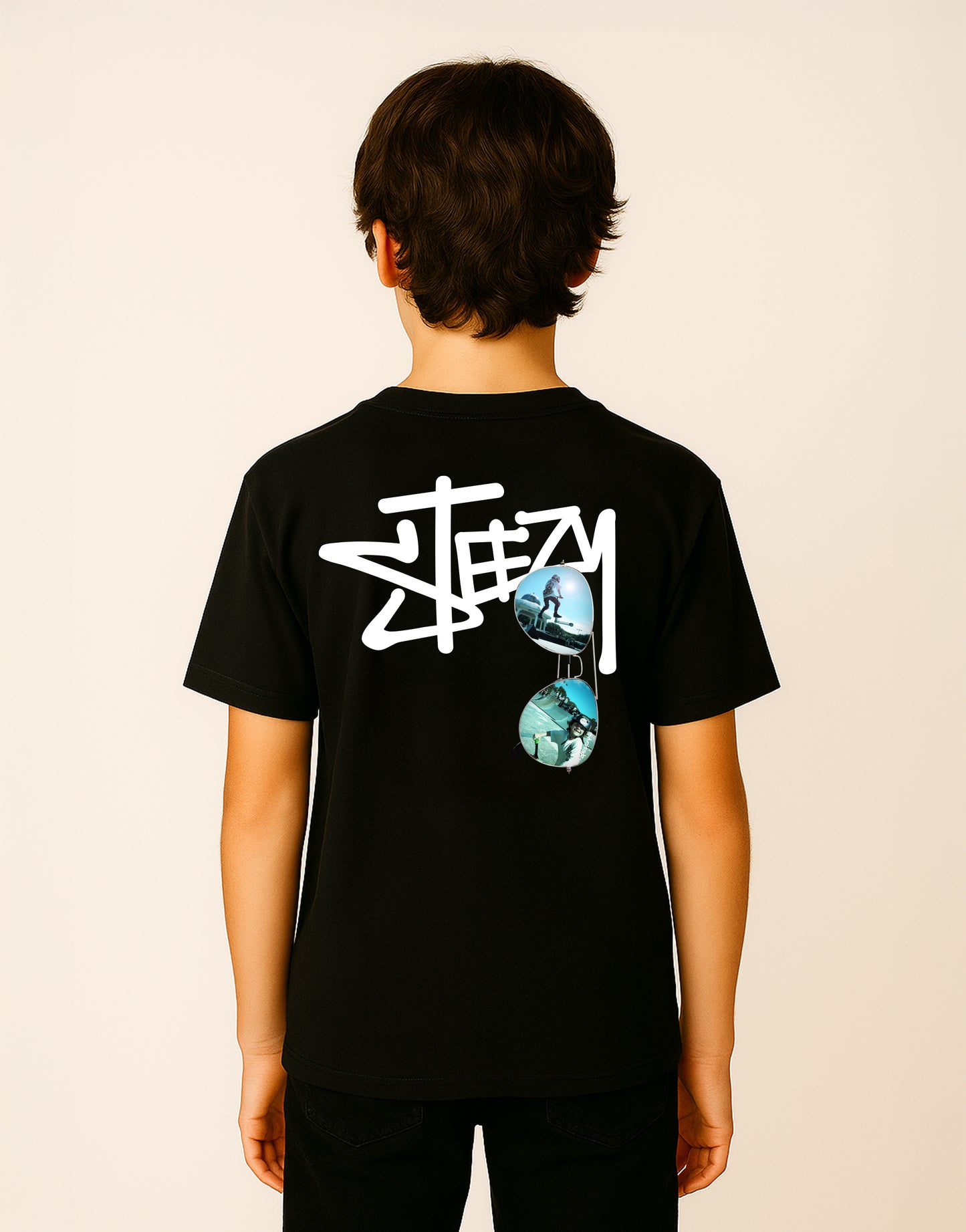 SylvShredz Edition Steezy Youth Graphic T-Shirt Black