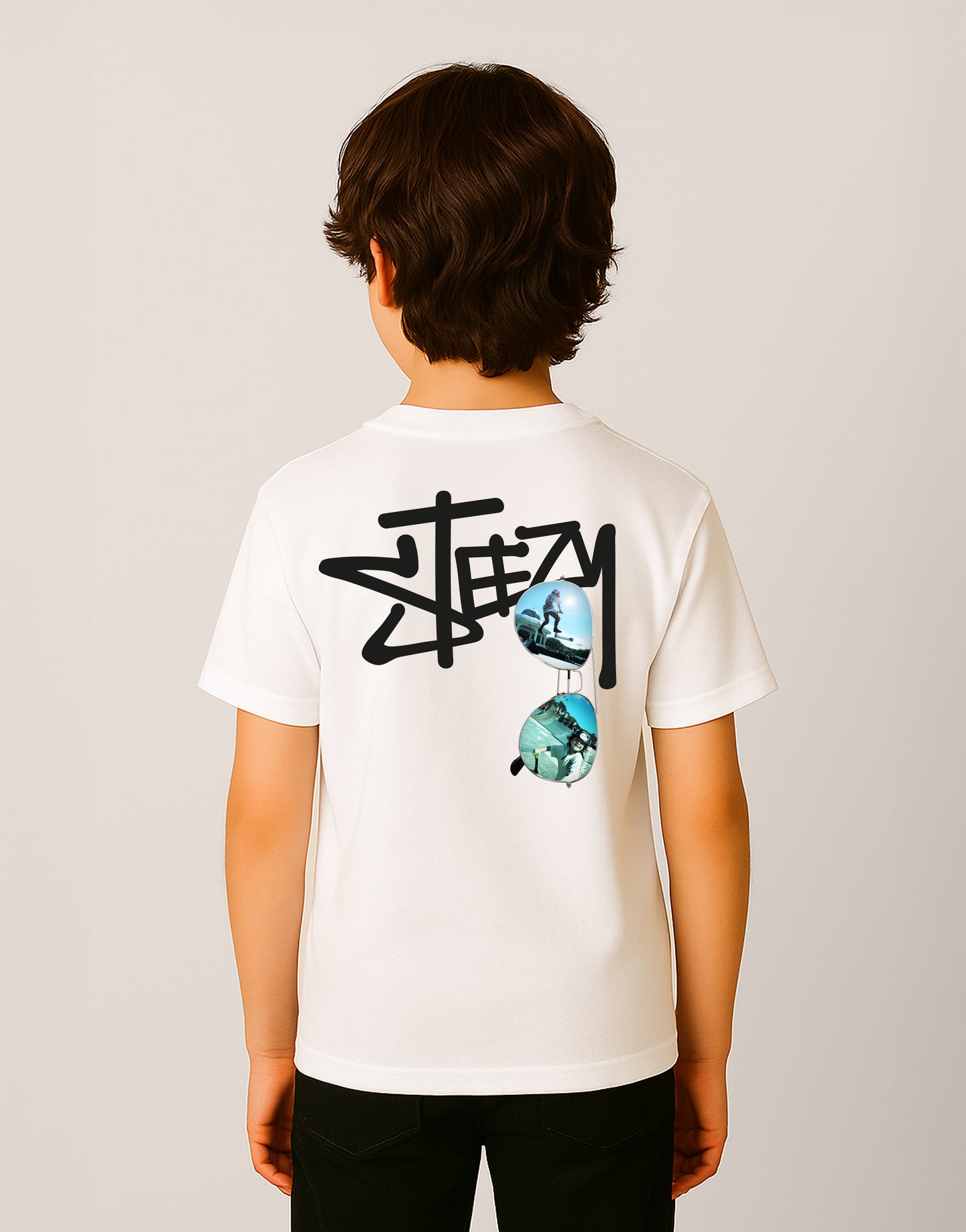 Sylvshredz Edition Steezy Youth Graphic T-Shirt White